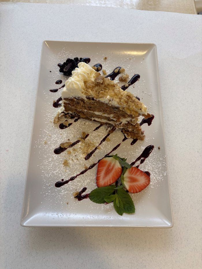 Gluten-free carrot cake.